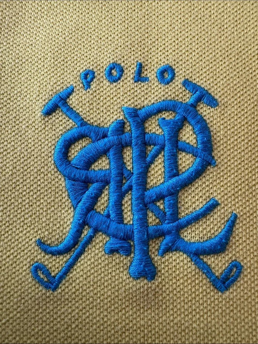 Ralph Lauren Neon Yellow Polo with Blue Crest